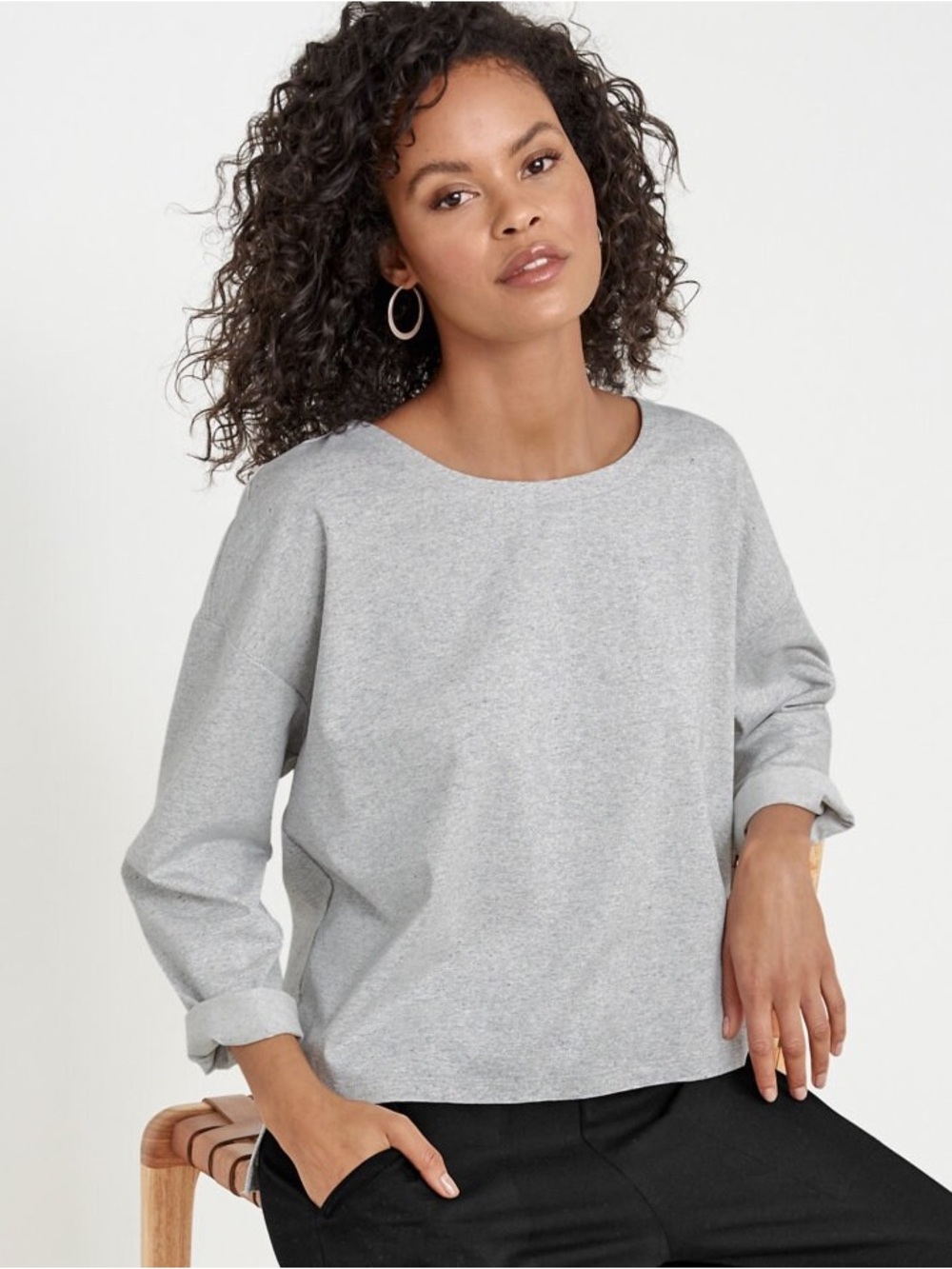 Eileen Fisher Organic Cotton Crewneck Top